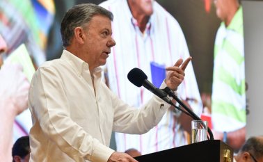El presidente Juan Manuel Santos manifestó que "la justicia debe operar contra los agresores". Archivo