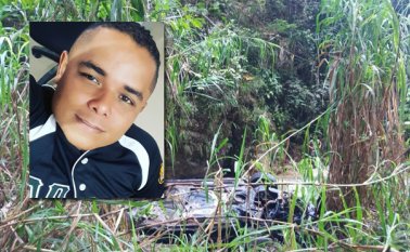 En el accidente de transito murió el patrullero Jesús Segundo Sena Páez Cortesía