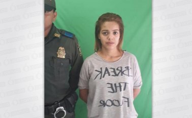 Jackeline Alejandra Quijada fue detenida por uniformados de la estación de Villa del Rosario. Cortesía