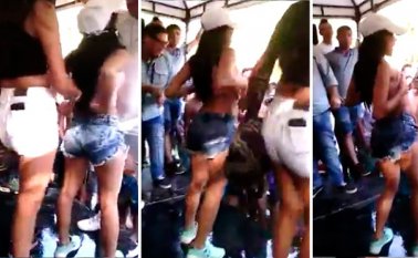 Los videos que circularon en redes muestran, al parecer, a una joven de 15 años, participado en el espectáculo. Captura de video