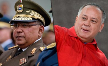 El ministro del Interior venezolano, Néstor Reverol y el número dos del gobernante PSUV, Diosdado Cabello. Archivo particular