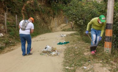 La jornada de limpieza fue adelantada por el Batallón de Infantería de Ocaña. Cortesía