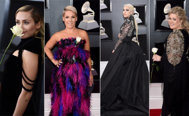Miley Cyrus, Pink, Lady Gaga y Kelly Clarkson. AFP