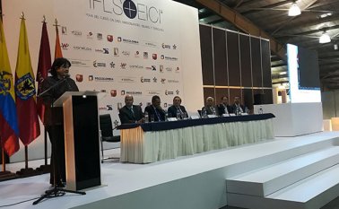 La Ministra de Industria, Comercio y Turismo, María Lorena Gutiérrez, manifestó que el sector del cuero,  calzado y marroquinería tiene significativas proyecciones de crecimiento. Cortesía