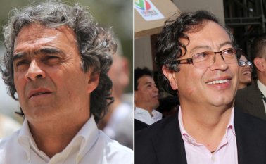 El exgobernador de Antioquia Sergio Fajardo (izquierda) perdió un punto, con relación a la encuesta de diciembre de 2017, mientras que el exalcalde de Bogotá Gustavo Petro se mantuvo estable. Archivo