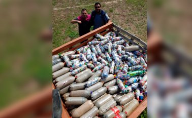 Ocaña tendrá una vivienda hecha con botellas plásticas y materiales amigables con el medio ambiente. Cortesía