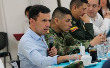 El ministro del Interior, Guillermo Rivera, estuvo ayer en Cúcuta en la instalación de la Comisión Departamental de Seguimiento Electoral. Cortesía