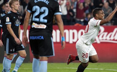 El delantero se encuentra en un excelente momento con el Sevilla, y ha vuelto a ser el atacante potente y eficaz que fue en sus inicios. AFP