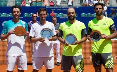 Juan Sebastián Cabal y Robert Farah perdieron (derecha) la final contra los argentinos Andrés Molteni y Horacio Zeballos por marcador 6-3, 5-7 y 10-3. Fedecoltenis