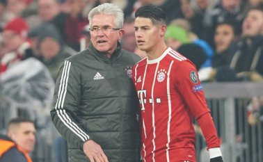 El técnico del club bávaro, Jupp Heynckes, dijo tras el partido que la lesión de James Rodríguez "no es grave, creo". Tomada de Twitter