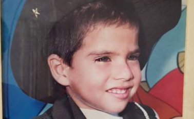Foto del patrullero Jhoan Sebastián Rodríguez Barbosa cuando era un niño, cedida por su familia. Colprensa