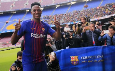Yerry Mina, futbolista colombiano. AFP