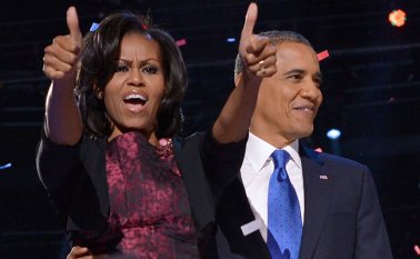 Barack Obama, y su esposa Michelle. AFP