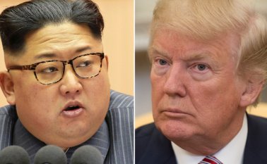Kim Jong-Un y Donald Trump. AFP