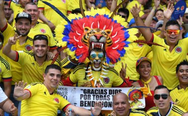 Hinchas de la Selección Colombia. AFP