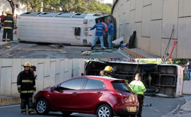 A las 3 y 30 de la tarde se presentó el hecho en la oreja del puente Carlos Ramírez Paris, a pocos metros de la glorieta San Mateo. Mario Caicedo