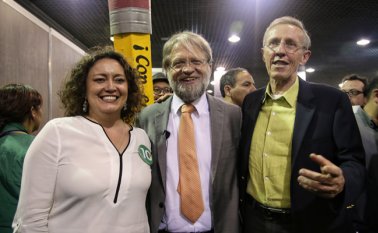 Angélica Lozano, Antanas Mockus y Antonio Navarro. Colprensa