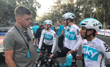 Bernal ocupa la décima casilla de la general, a 12 segundos del líder Valverde. Tomada de Twitter