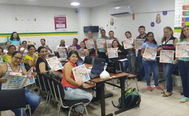 Maestros del Instituto Educativo Julio Pérez Ferrero, en el barrio Nuevo Horizonte. Giovanny Rojas