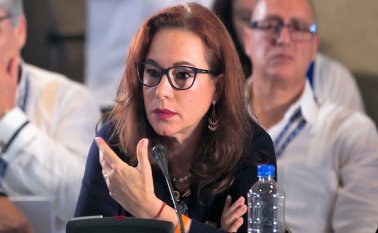 La canciller ecuatoriana (foto) le envió una carta a su homóloga colombiana.   Internet