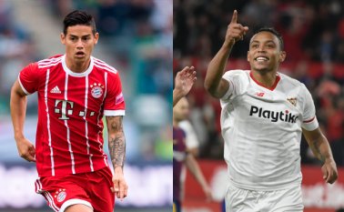 James ha jugado 460 minutos en la Champions League y ha hecho una asistencia. Muriel ha jugado 217 minutos en la Liga de Campeones, ha hecho dos asistencias, con una efectividad en pases del 76 %. AFP