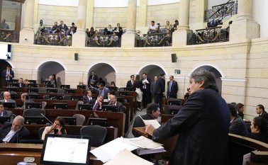 Manuel Guillermo Mora en el Congreso. Cortesía