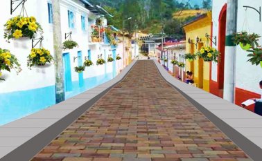 El proyecto fue bautizado como la Calle de las flores. Suministrada