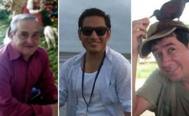 Los cuerpos del equipo periodístico de El Comercio aún no se han encontrado. Las fuerzas armadas de Ecuador y Colombia trabajan en la búsqueda sobre la zona fronteriza. AFP