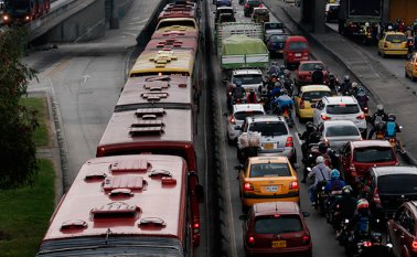 Trancones en Bogotá. Colprensa
