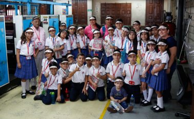 Los niños conocieron sobre los procedimientos que se usan en la impresión del periódico. Mario Franco