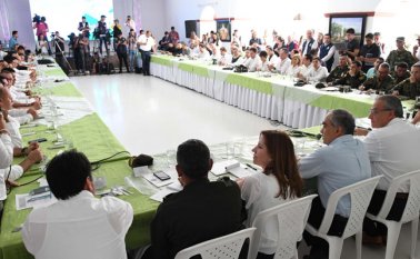 En Ocaña se cumplió una sesión de trabajo de la Mesa de crisis humanitaria, en respuesta del Gobierno Nacional a la situación de orden público que se vive en el Catatumbo. Cortesía