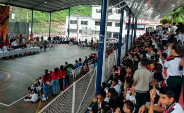El encuentro se llevó a cabo en un colegio de ese municipio. Cortesía