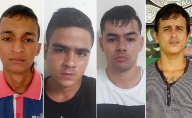Yordano Arévalo, Ramón Andrés Díaz, Cristian David Jaramillo y Freddy Jesús Sánchez. Policía Nacional