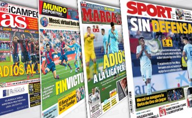 Philippe Coutinho (38, 64 y 59) y Luis Suárez (71 penal) lograron los goles visitantes, pero fue insuficiente para levantar un marcador que era de 5-1 en contra. Tomado de kiosko.net