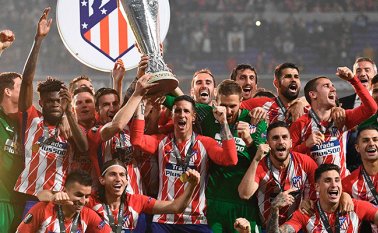 El Atlético de Madrid conquistó la tercera Europa League. AFP