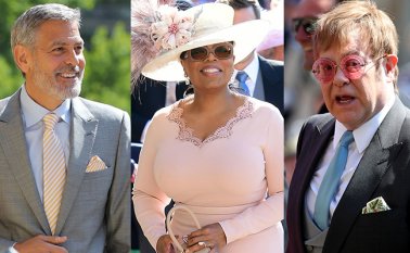 George Clooney, Oprah Winfrey y Elton John. AFP