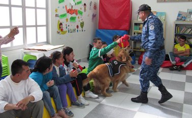16 niños del Instituto La Aurora participaron en la actividad. Cortesía