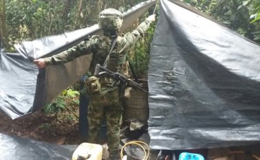 18 laboratorios han sido ubicados y desmantelados en los últimos meses en el departamento. Ejército Nacional