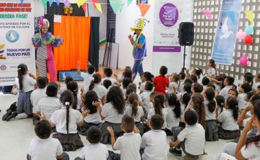 En la biblioteca pública José Ignacio Rangel de Los Patios, se cumplió el lanzamiento del programa Viajando con la Cultura por una Colombia en Paz. Mario Franco