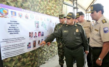 La capturada de ‘Weiner’ fue informada por el general Jorge Nieto, director de la Policía Nacional. Policía Nacional