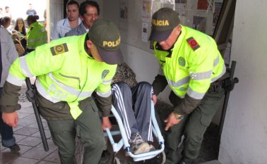 El lunar de la jornada corrió por cuenta de la falta de accesos para la población con discapacidad, que se repitió en la mayoría de puestos de votación de Pamplona. Roberto Ospino