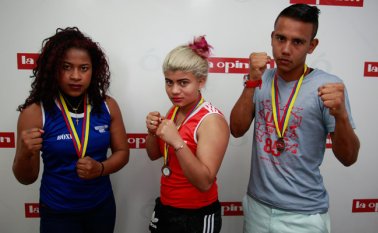 Marlyn Granja (izquierda), Claudia Collantes (centro), Alberto Vallecilla (derecha) y David Escobar (quien está en Bogotá), fueron los medallistas por Norte de Santander. Mario Caicedo