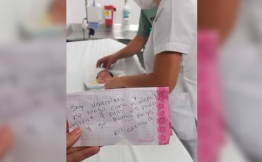 La bebé fue encontrada en cercanías al coliseo Toto Hernández. Cortesía