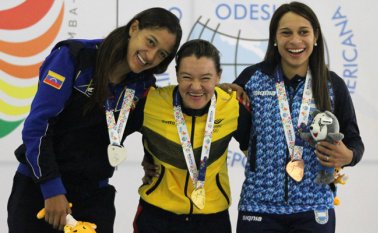 "Quería hacer estos Juegos Suramericanos muy bien, mejoré mi marca en los 200 metros, entonces me voy muy feliz de Bolivia", señaló Martha Bayona. Colprensa