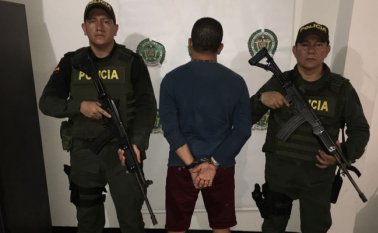 El hombre fue dejado a disposición de la Fiscalía General de la Nación. Policía Nacional