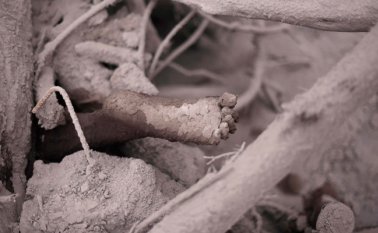 Un periodista de la AFP observó al menos tres cuerpos calcinados entre los escombros el caserío San Miguel Los Lotes. AFP