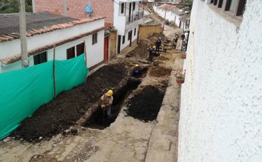 En la anterior administración se invirtieron 600 millones de pesos para empedrar las vías alrededor del parque principal. Cortesía