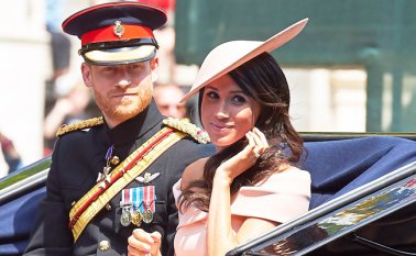 El príncipe Enrique y su esposa Meghan. AFP