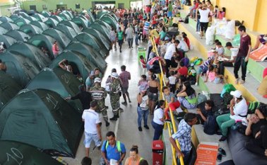 5000 personas evacuadas de Puerto Valdivia continuarán en los albergues por la zona de influencia de la presa. Archivo Colprensa