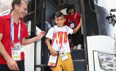 El niño caleño hace parte del programa élite de la Academia de fútbol Carlos Sarmiento Lora. Colprensa